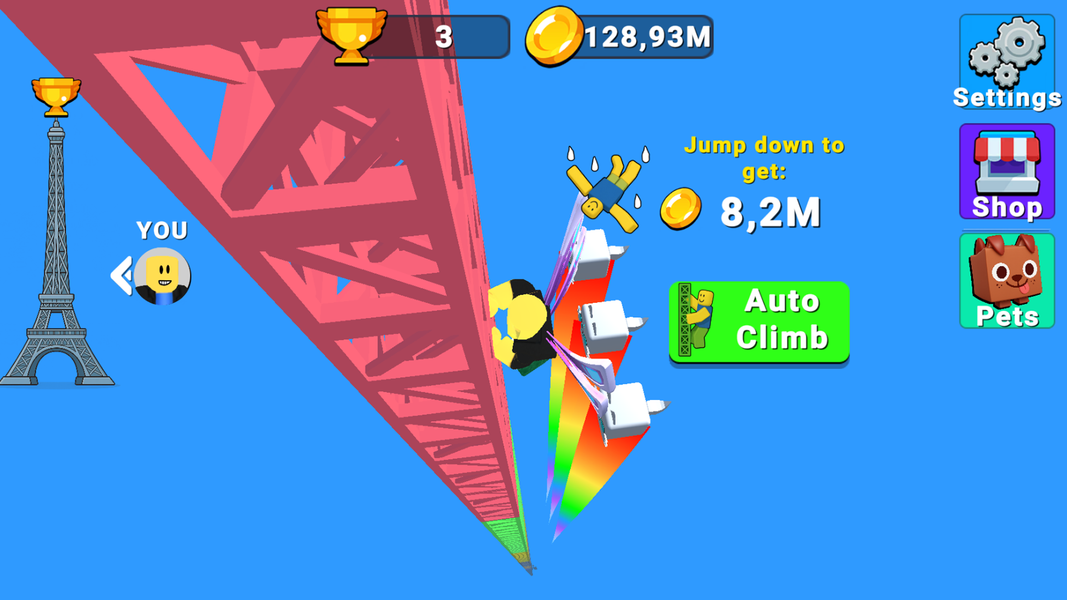 Climb Jump Obby Tower Offline - Gameplay image of android game