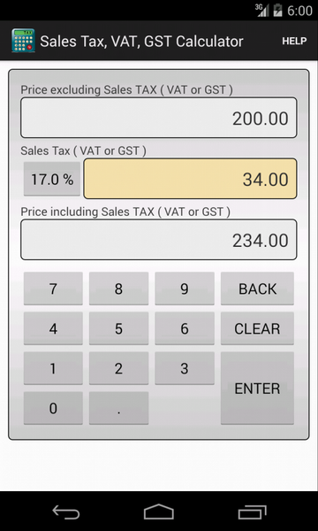 Sales Tax, VAT, GST Calculator - Image screenshot of android app