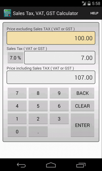 Sales Tax, VAT, GST Calculator - Image screenshot of android app