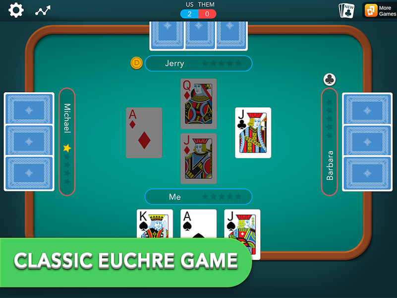Euchre Classic Card Game - Gameplay image of android game