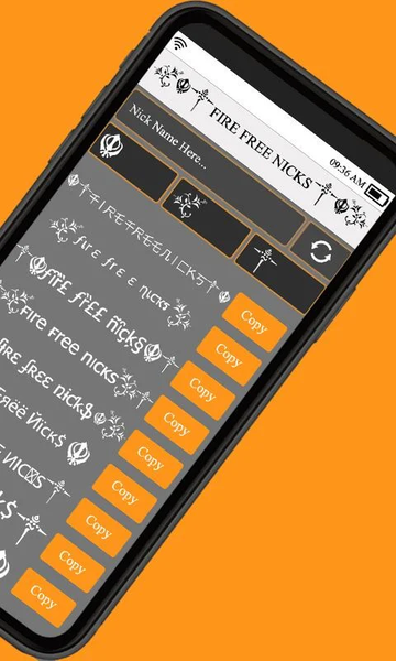 Fire Free Name Creator – Nickn - عکس برنامه موبایلی اندروید