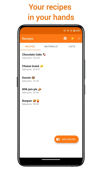 Recipe Cost Calculator - عکس برنامه موبایلی اندروید