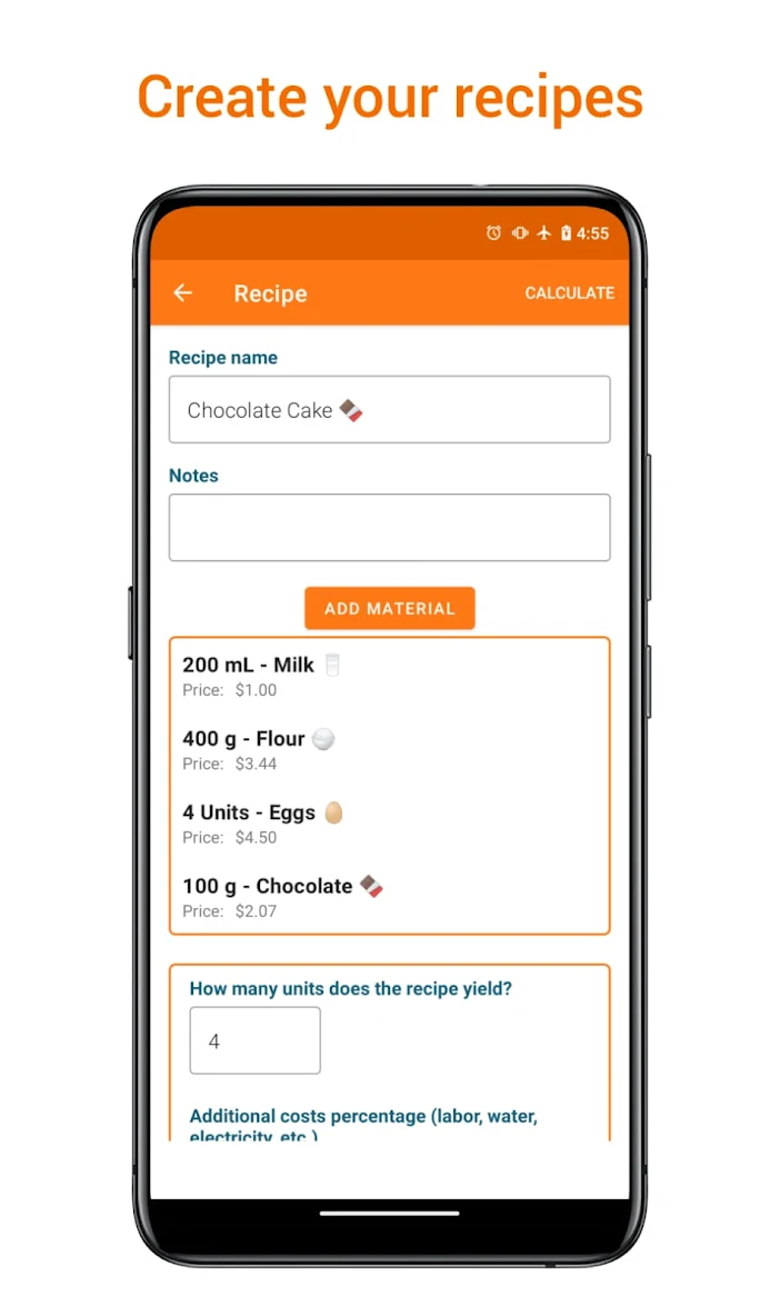 برنامه Recipe Cost Calculator - دانلود | بازار