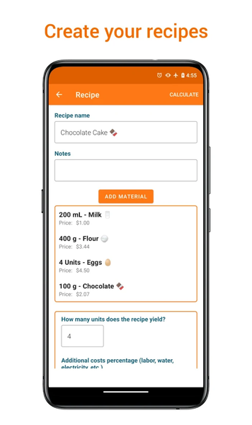 Recipe Cost Calculator - عکس برنامه موبایلی اندروید