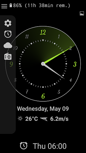 Day and night clock - عکس برنامه موبایلی اندروید