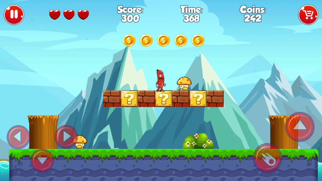 Super Sausage World Adventure - Gameplay image of android game