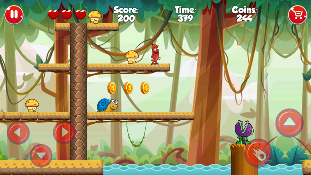 Super Sausage World Adventure - Gameplay image of android game