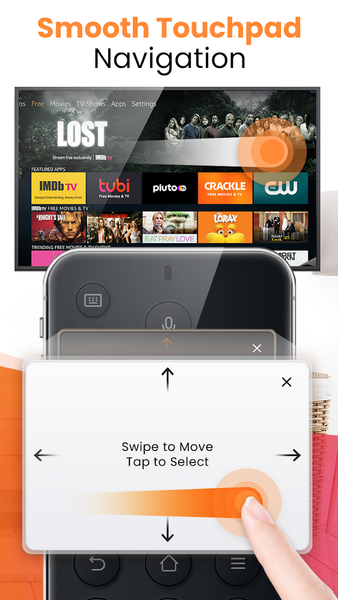 Smart TV remote control APP - Image screenshot of android app