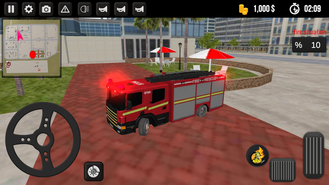 Fire Truck Simulator - عکس بازی موبایلی اندروید