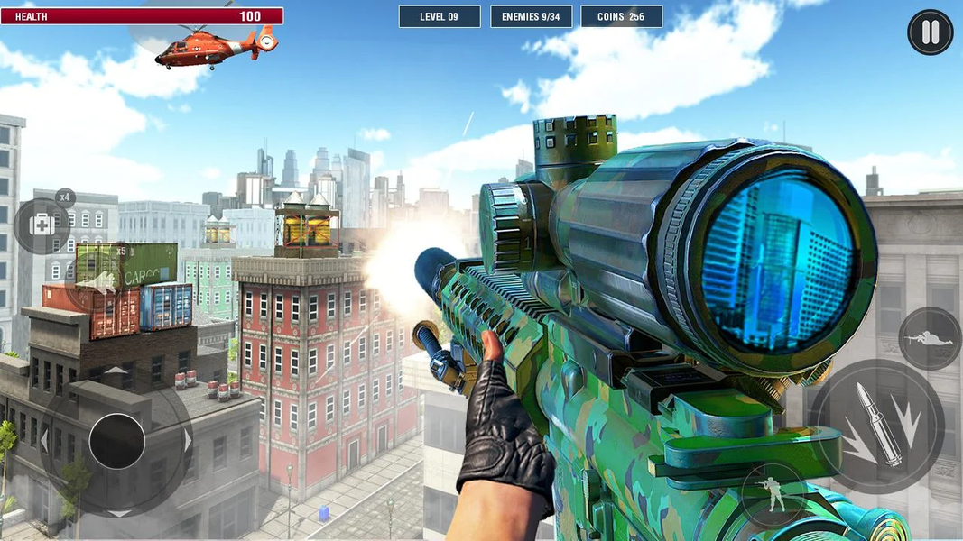 Sniper 3D Shooting: Gun Games - Gameplay image of android game