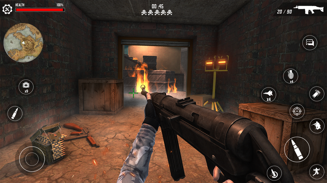 World War : WW2 Shooting Games - Gameplay image of android game