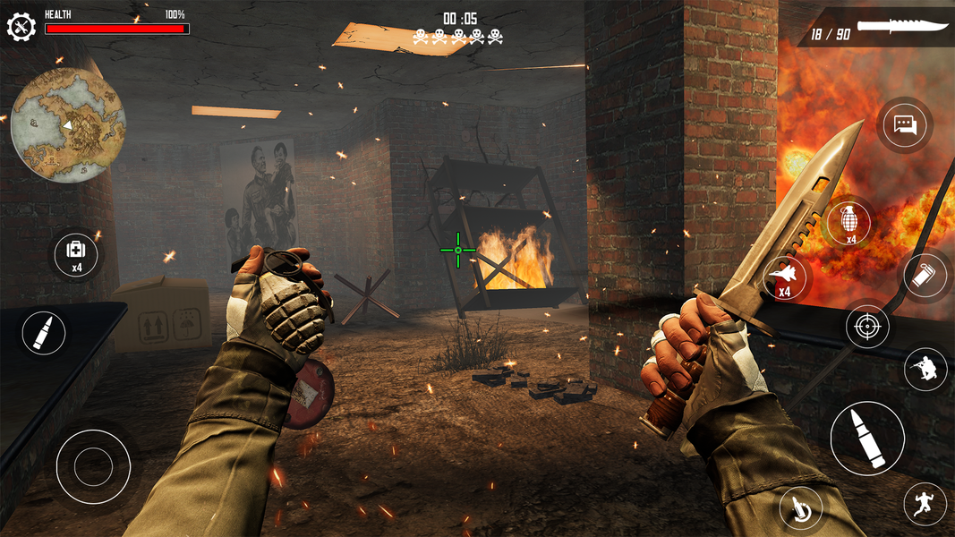 World War : WW2 Shooting Games - Gameplay image of android game