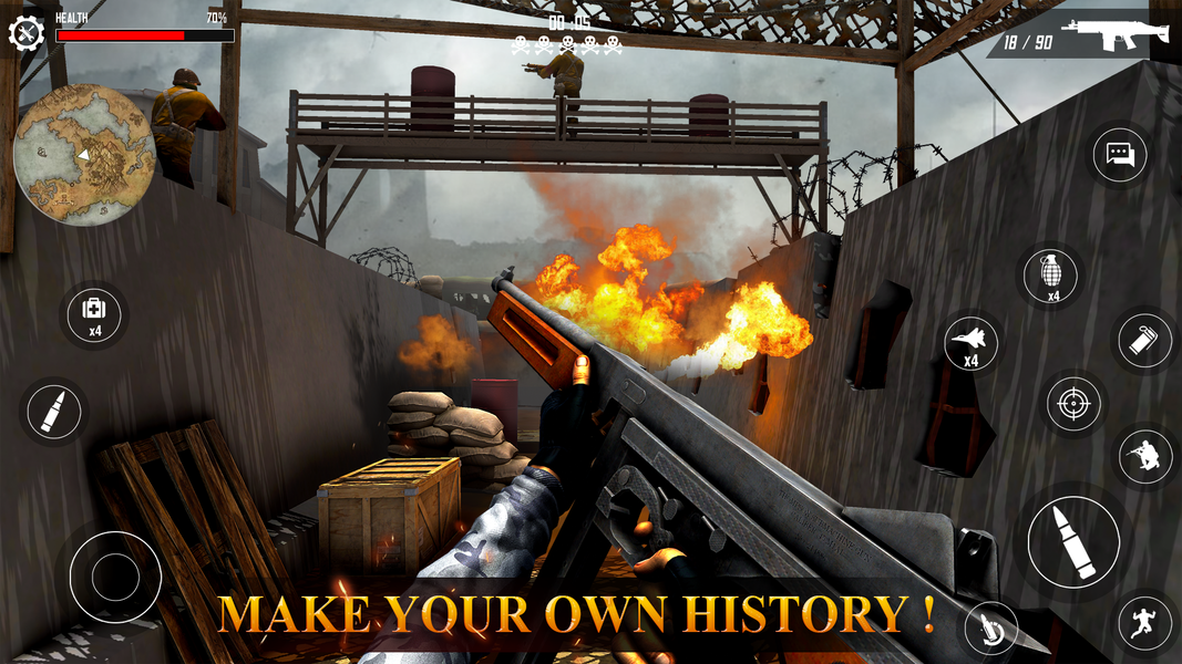 World War : WW2 Shooting Games - Gameplay image of android game