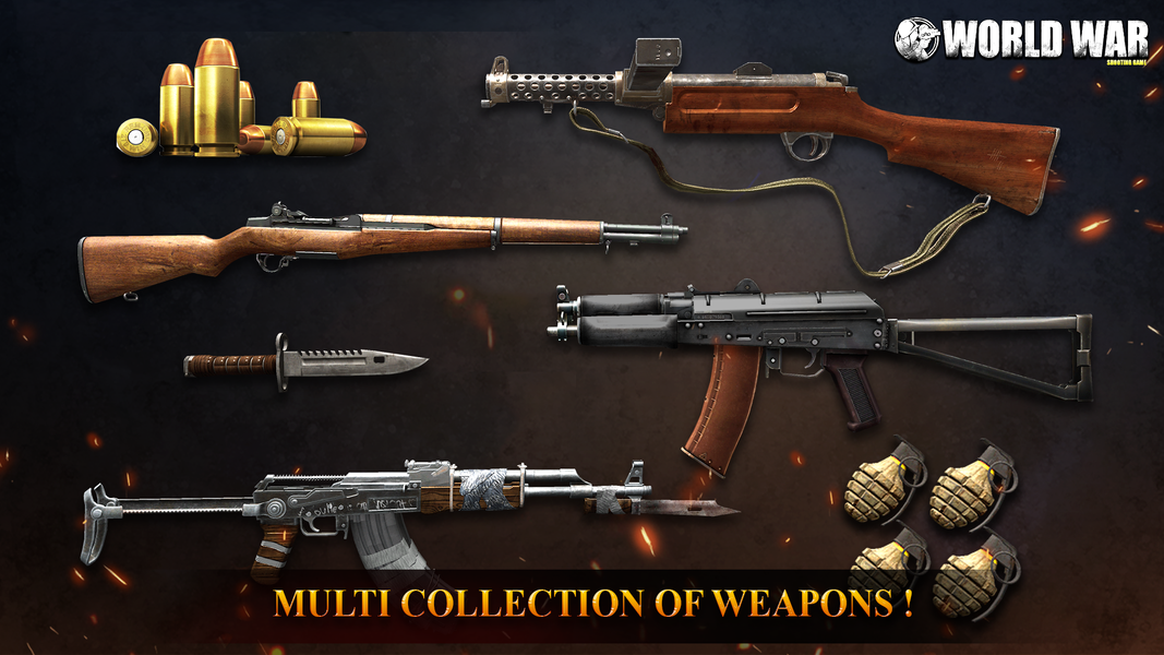 World War : WW2 Shooting Games - Gameplay image of android game