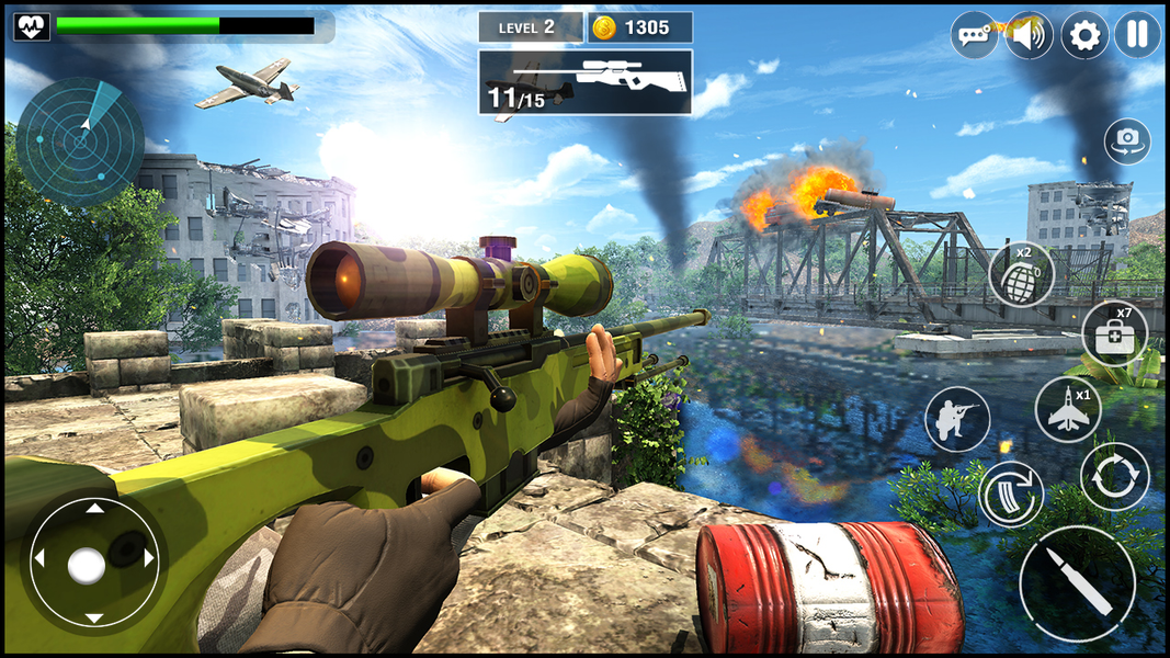 Modern Battle FPS: Gun Games - Gameplay image of android game