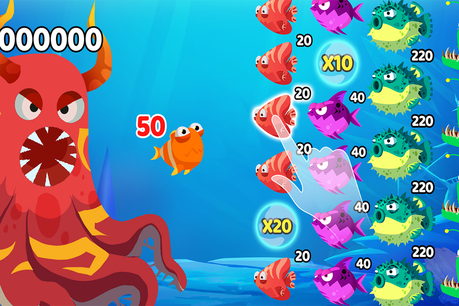 Eat Fish IO: Number Master - عکس بازی موبایلی اندروید