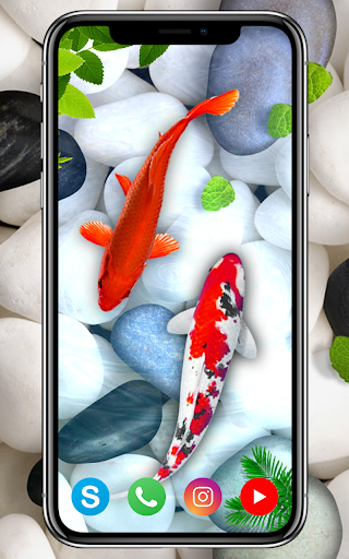 KOI Fish Live Wallpaper : New fish Wallpaper 2020 - عکس برنامه موبایلی اندروید