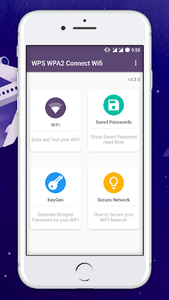 WPS WPA2 Connect Wifi - Image screenshot of android app