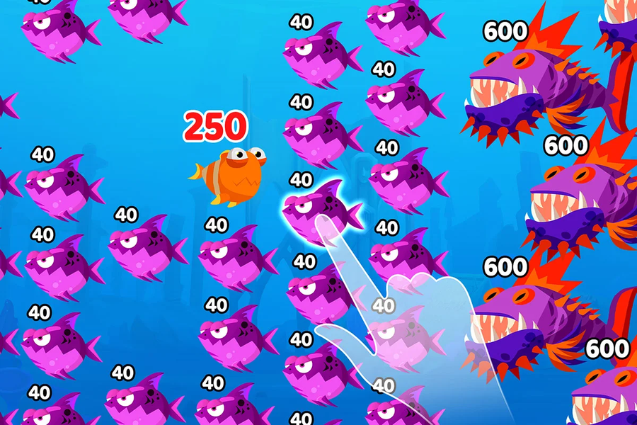 Fish Town IO: Mini Aquarium - Gameplay image of android game