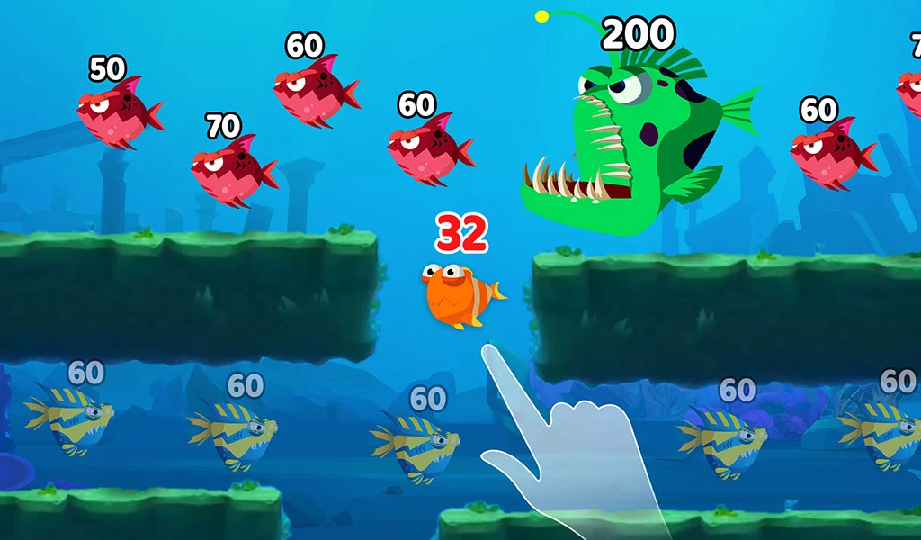 Fish Town IO: Mini Aquarium - Gameplay image of android game