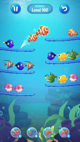 Fish Sort Puzzle - Color Fish - Gameplay image of android game