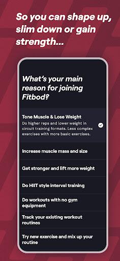 Fitbod: Workout & Gym Planner - Image screenshot of android app