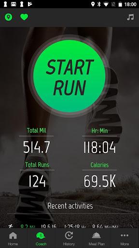 Running Distance Tracker + - Image screenshot of android app