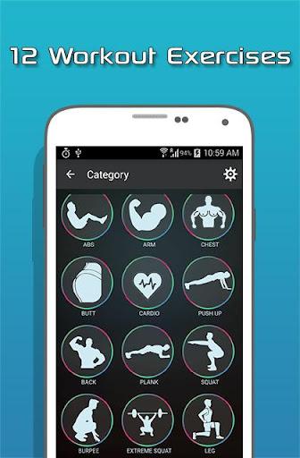 30 Day Fitness Challenges - Abs, Butt, Biceps, Arm - Image screenshot of android app