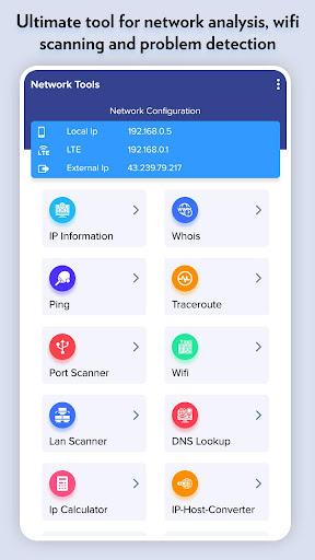 Network Tools: WiFi Analyzer, - Image screenshot of android app