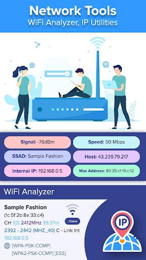 Network Tools: WiFi Analyzer, - Image screenshot of android app