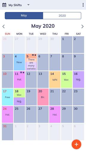 Personal Work Shift Calendar - Image screenshot of android app