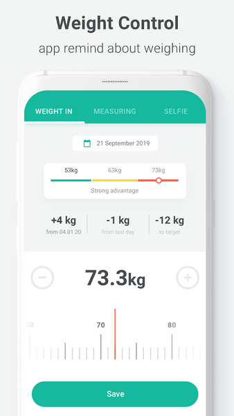 PEP: Weight loss - tracker - عکس برنامه موبایلی اندروید