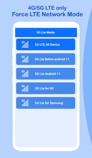 5G LTE Only , 4G LTE Only , 5G Switcher , Dual Sim - عکس برنامه موبایلی اندروید