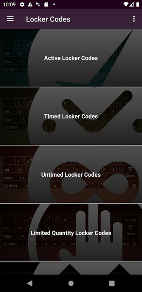 Locker Codes - عکس برنامه موبایلی اندروید