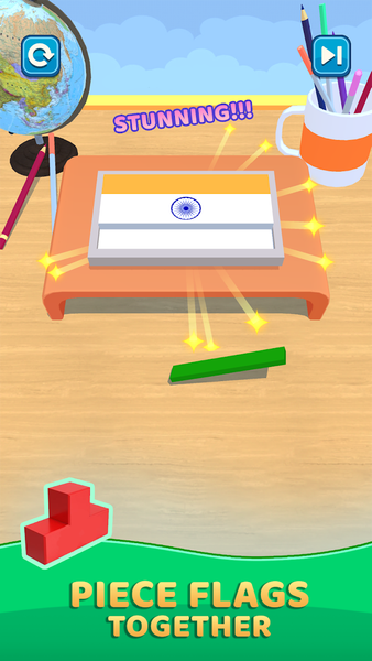 Flag Drop: Nation Flag Puzzle - Gameplay image of android game