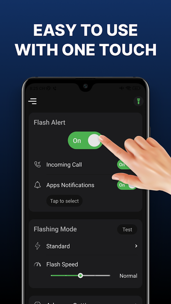 Flash Alert on Call and SMS - Image screenshot of android app