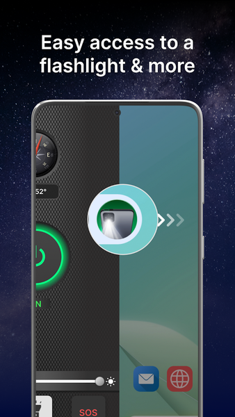 Brightest Flashlight Launcher - Image screenshot of android app