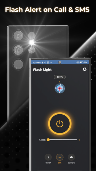 LED Flashlight - Flash Alert - عکس برنامه موبایلی اندروید