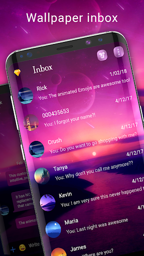 Wallpaper SMS theme - Image screenshot of android app