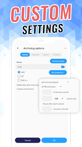 AZIP Master ZIP RAR Compressor - عکس برنامه موبایلی اندروید