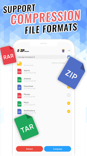 AZIP Master ZIP RAR Compressor - عکس برنامه موبایلی اندروید