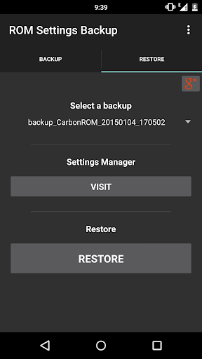 ROM Settings Backup - Image screenshot of android app