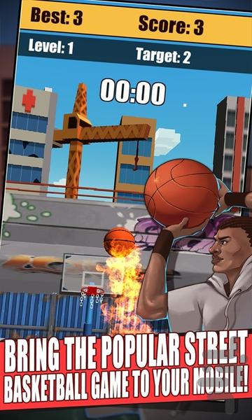 Flick Basketball Shooting - Gameplay image of android game