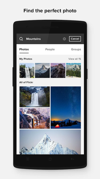 Flickr - Image screenshot of android app