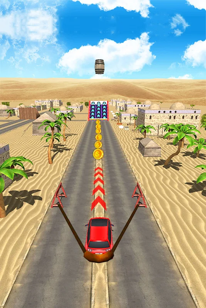 Car Stunts Slingshot Games - Gameplay image of android game