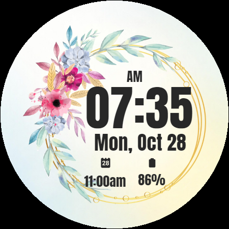 Elegant Bloom Watch Face - عکس برنامه موبایلی اندروید