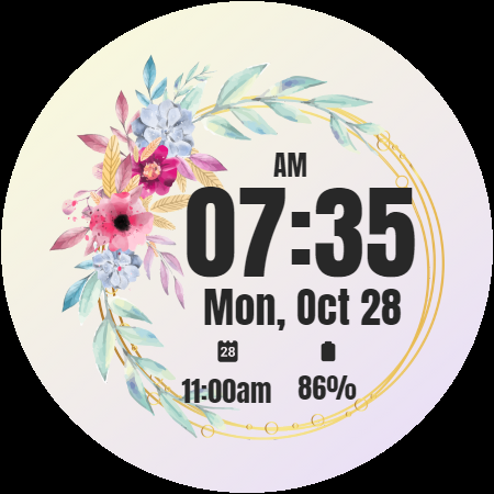 Elegant Bloom Watch Face - عکس برنامه موبایلی اندروید