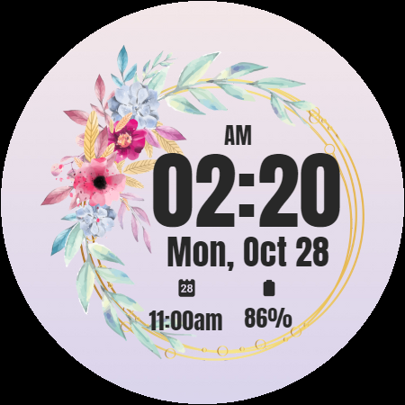 Elegant Bloom Watch Face - عکس برنامه موبایلی اندروید