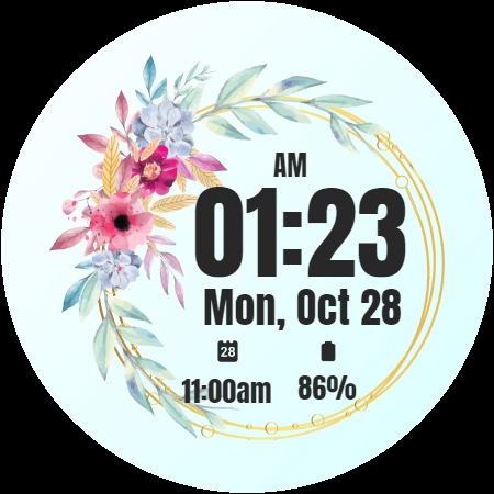 Elegant Bloom Watch Face - عکس برنامه موبایلی اندروید