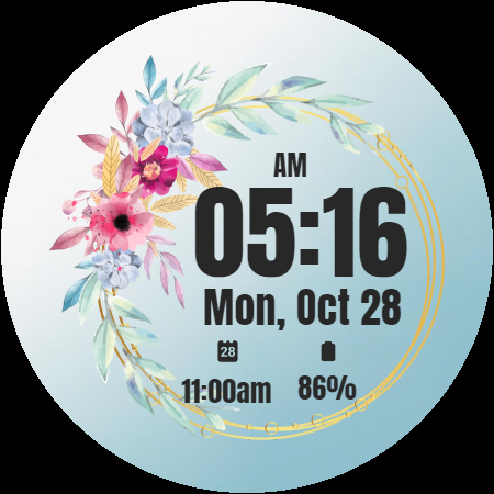 Elegant Bloom Watch Face - عکس برنامه موبایلی اندروید